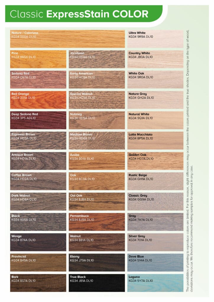 BS ExpressStain COLOR Flyer ColorChart AUS 25 Page 2